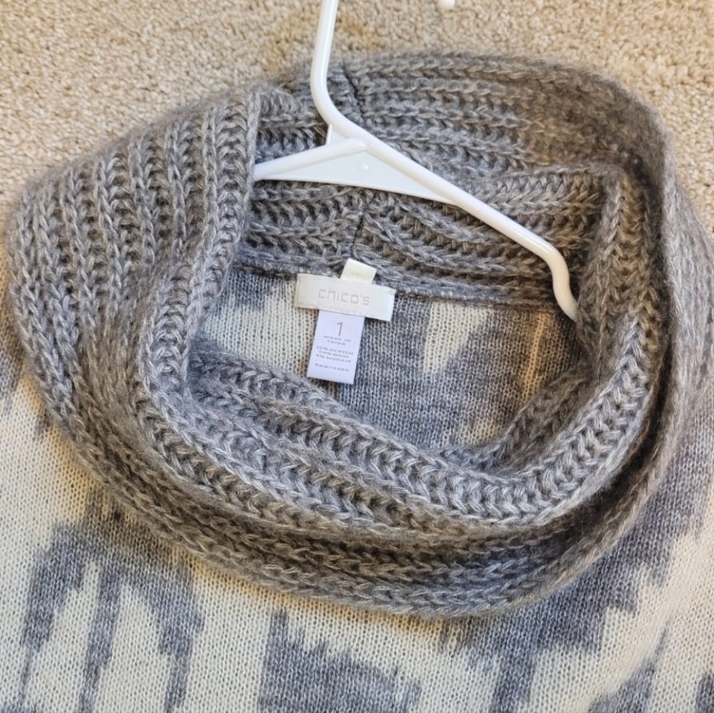 Chico's Wool Blend Women's Turtleneck Sweater Size 1 Medium - Picture 3 of 5